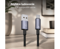USAMS Kabel USB na USB-C 3A 1,2m Fast Charging stalowy - 1569068 - zdjęcie 3